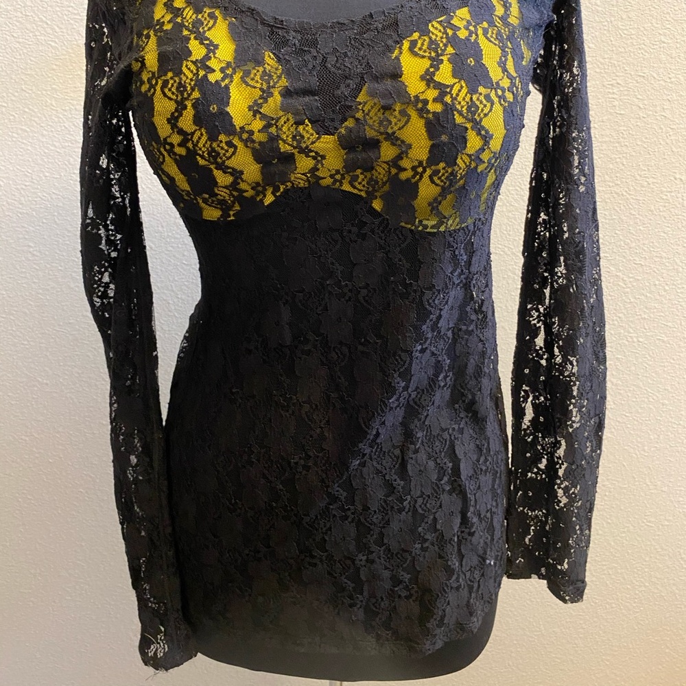 NWT Express lace overlay long sleeve